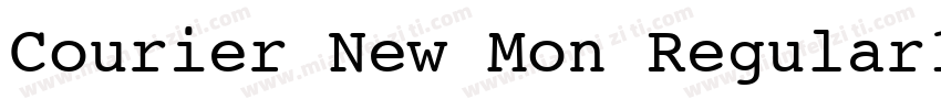 Courier New Mon Regular10 Fri Sep字体转换